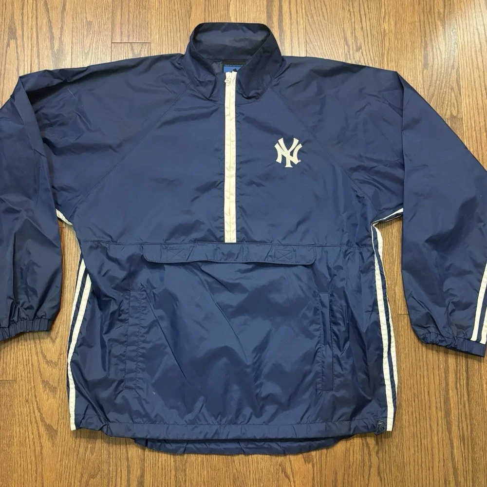 Vintage Adidas New York Yankees Track Jacket Windbreaker Varsity Bomber NY Large